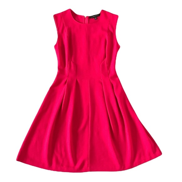Dynamite pink/fuchsia pleated Fit and flare skater dress - Picture 1 of 7